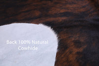 Thumbnail for Tricolor Natural Cowhide Rug - Small 6'0