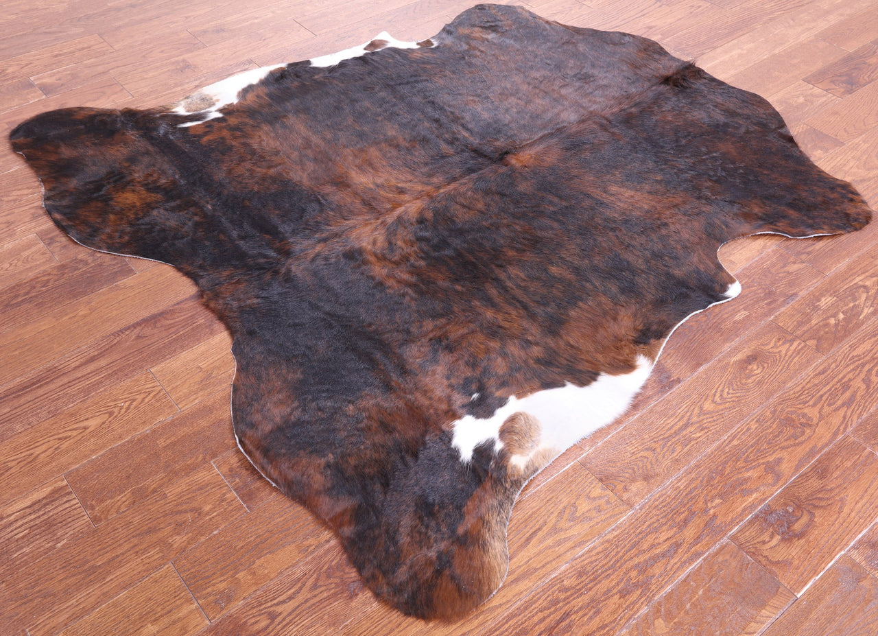 Brindle Natural Cowhide Rug - Small 5'7"H x 5'7"W