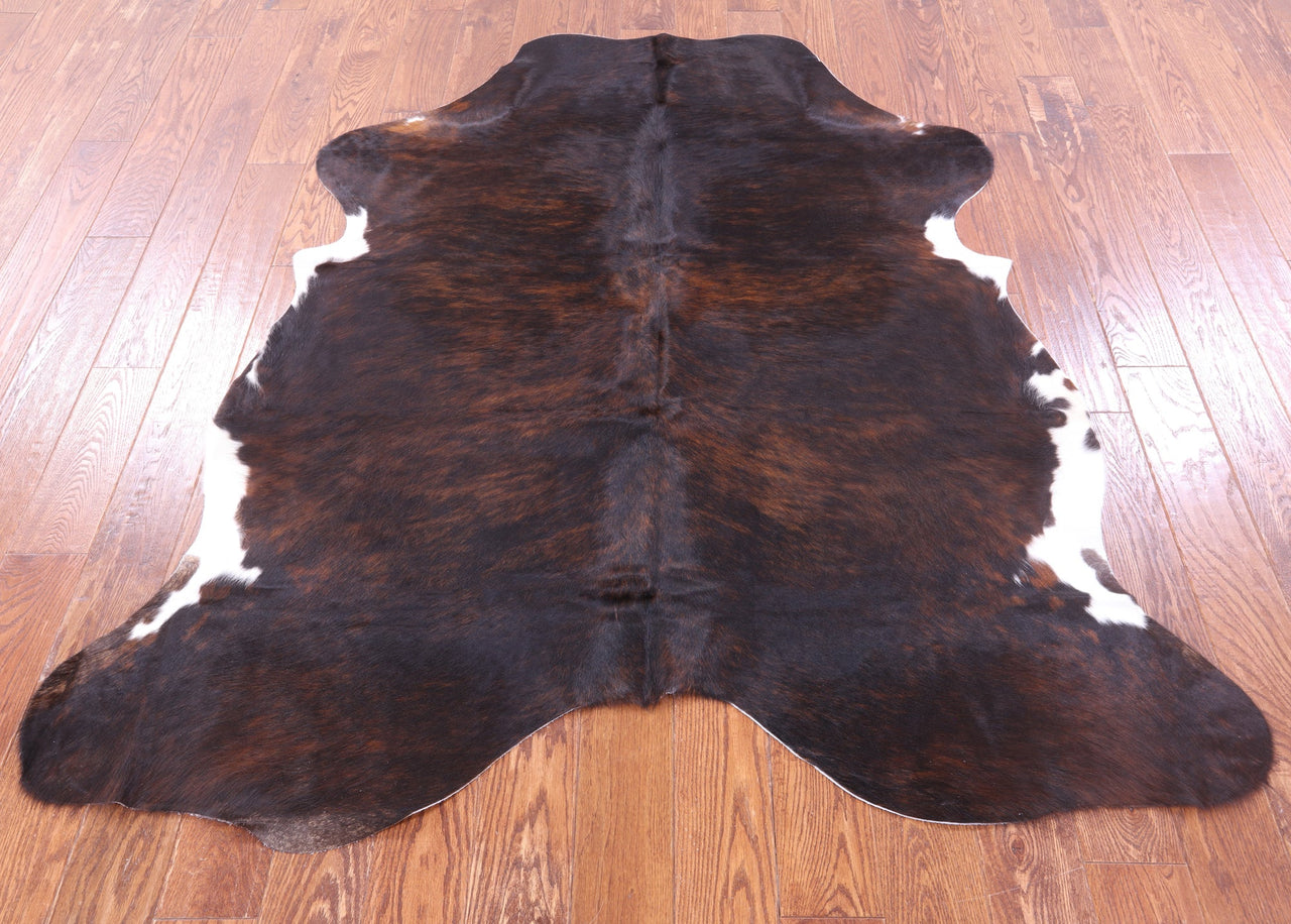 Brindle Brown Natural Cowhide Rug - Small 6'2"H x 5'7"W