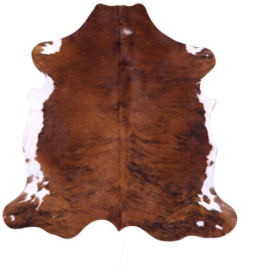 Brown & White Natural Cowhide Rug - Medium 6'0