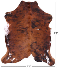 Thumbnail for Brindle Natural Cowhide Rug - Small 6'5