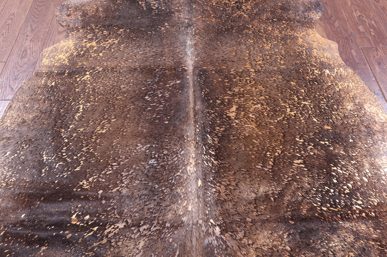 Metallic Natural Cowhide Rug - Medium 6'2"H x 5'10"W