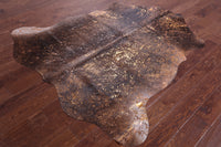 Thumbnail for Metallic Natural Cowhide Rug - Medium 6'2