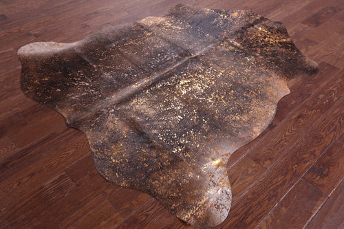 Metallic Natural Cowhide Rug - Medium 6'2