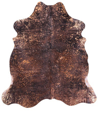 Thumbnail for Metallic Natural Cowhide Rug - XLarge 7'6