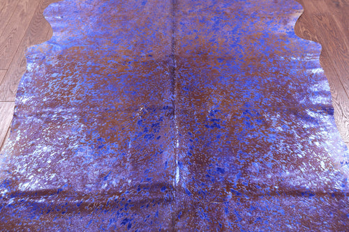 Metallic Natural Cowhide Rug - X-Large 7'0