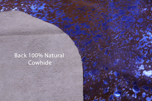Metallic Natural Cowhide Rug - X-Large 7'0