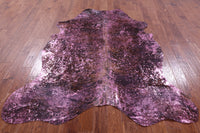 Thumbnail for Metallic Natural Cowhide Rug - XLarge 7'2