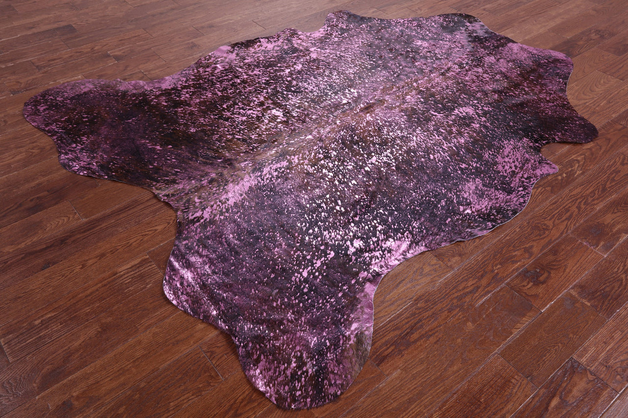 Metallic Natural Cowhide Rug - XLarge 7'2"H x 6'1"W