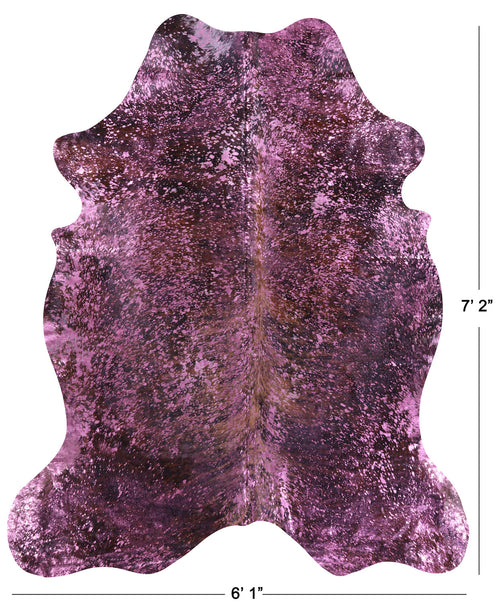 Metallic Natural Cowhide Rug - X-Large 7'2