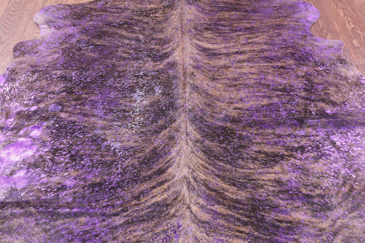 Metallic Natural Cowhide Rug - Small 5'6"H x 5'8"W