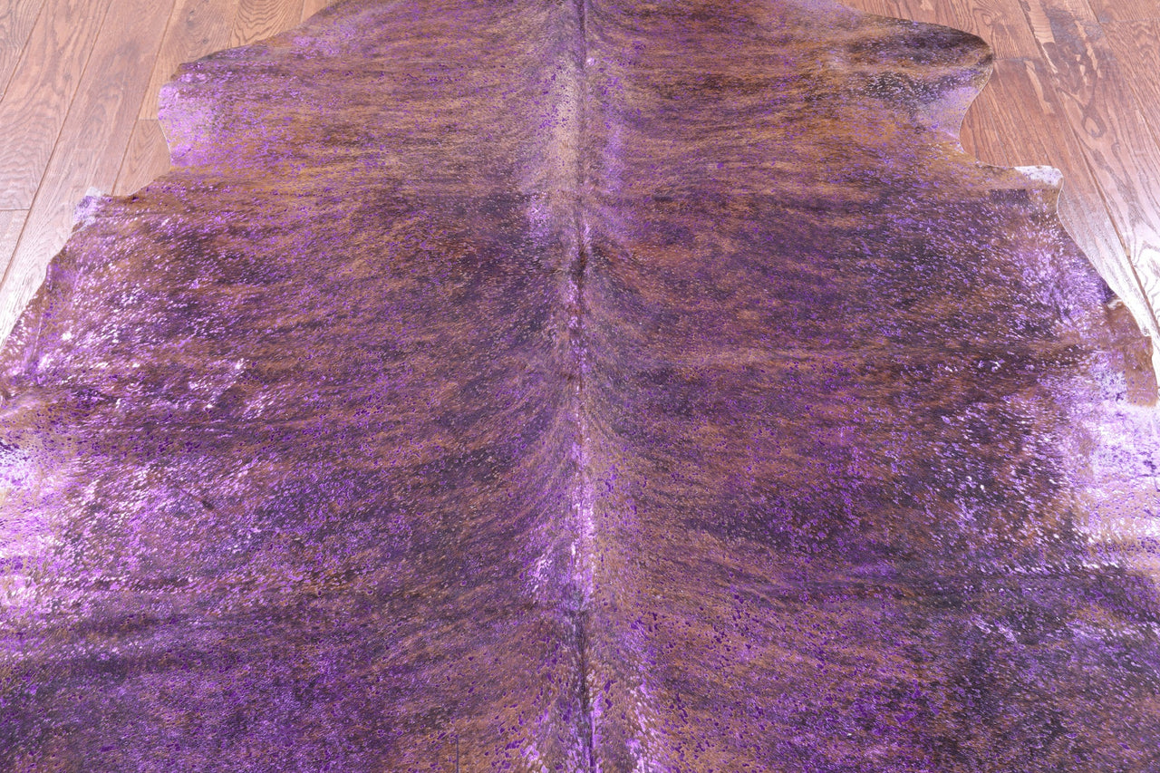 Metallic Natural Cowhide Rug - Large 6'10"H x 6'1"W