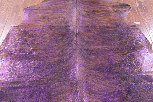 Metallic Natural Cowhide Rug - Large 6'10