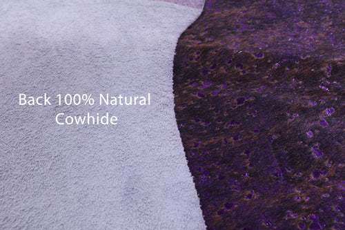 Metallic Natural Cowhide Rug - Large 6'10