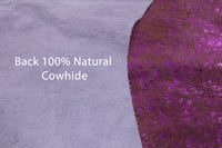 Thumbnail for Metallic Natural Cowhide Rug - XLarge 8'2