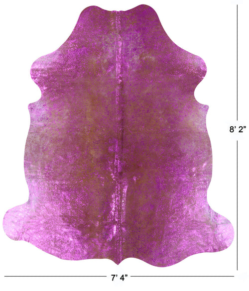 Metallic Natural Cowhide Rug - X-Large 8'2