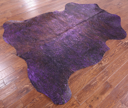 Metallic Natural Cowhide Rug - X-Large 7'7