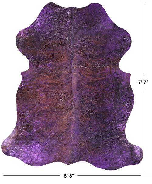 Metallic Natural Cowhide Rug - X-Large 7'7