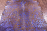 Thumbnail for Metallic Natural Cowhide Rug - XLarge 7'5