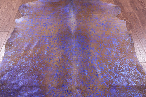 Metallic Natural Cowhide Rug - X-Large 7'5