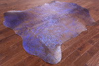 Thumbnail for Metallic Natural Cowhide Rug - XLarge 7'5