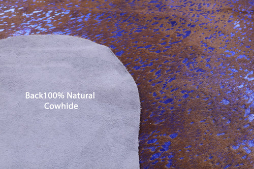 Metallic Natural Cowhide Rug - X-Large 7'5