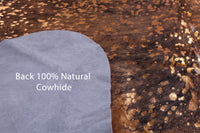 Thumbnail for Metallic Natural Cowhide Rug - Small 5'0