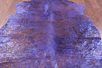 Thumbnail for Metallic Natural Cowhide Rug - Medium 6'1