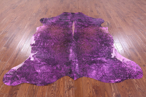 Metallic Natural Cowhide Rug - X-Large 7'4