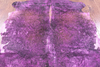 Thumbnail for Metallic Natural Cowhide Rug - XLarge 7'4