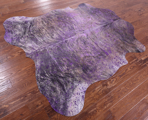 Metallic Natural Cowhide Rug - Large 6'6