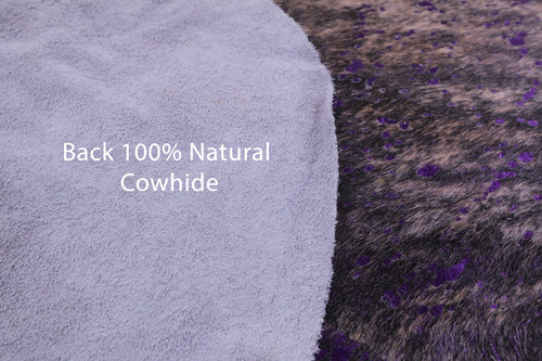 Metallic Natural Cowhide Rug - Large 6'6