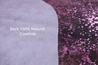 Thumbnail for Metallic Natural Cowhide Rug - Large 6'5