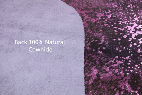 Metallic Natural Cowhide Rug - Large 6'5