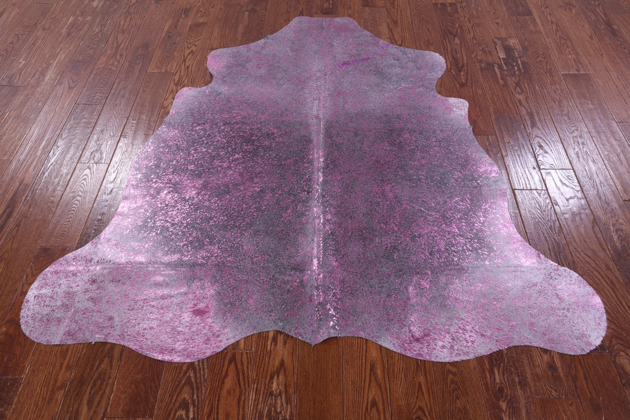 Metallic Natural Cowhide Rug - Medium 6'1"H x 5'10"W