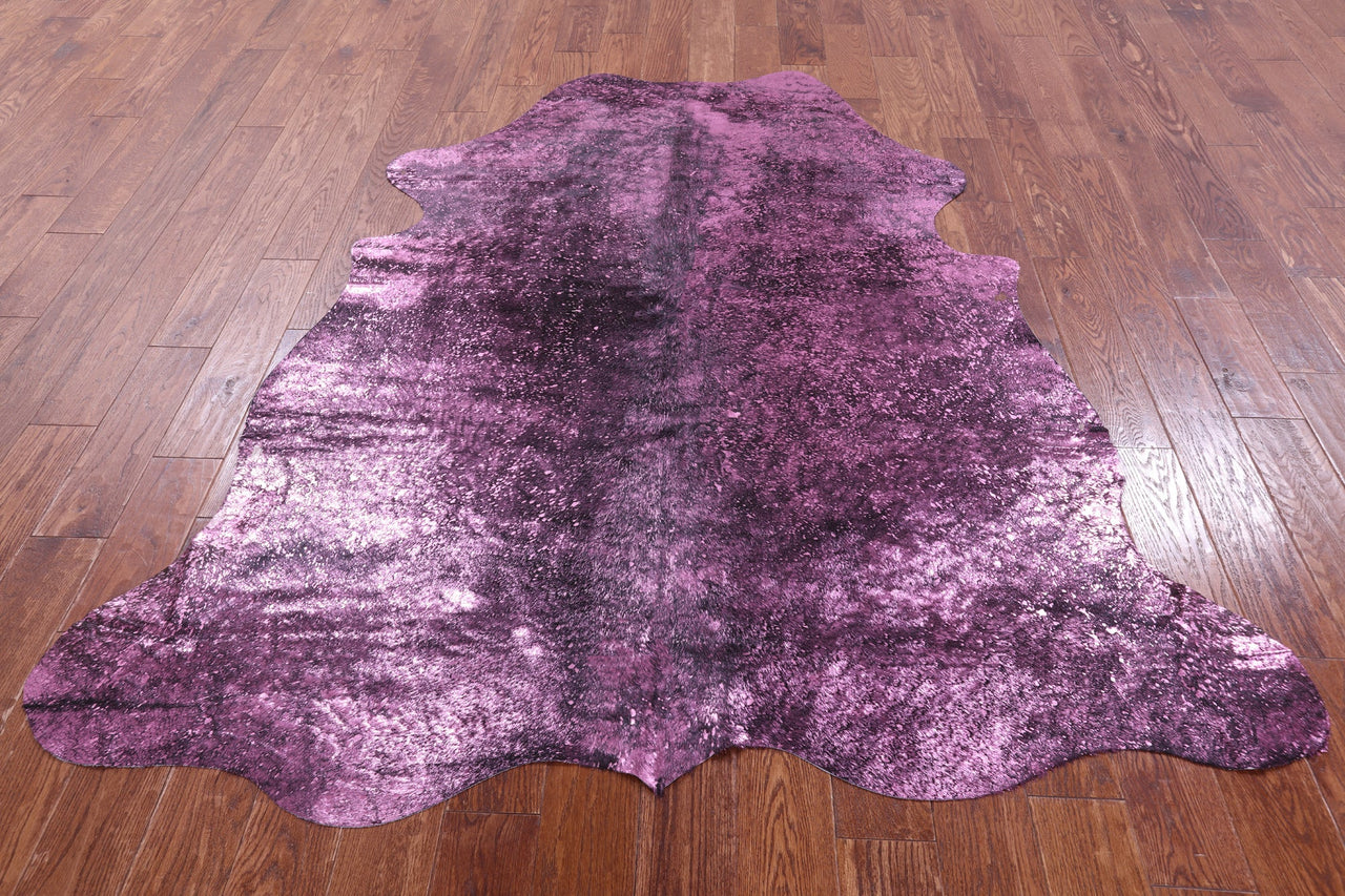 Metallic Natural Cowhide Rug - Large 6'8"H x 6'1"W