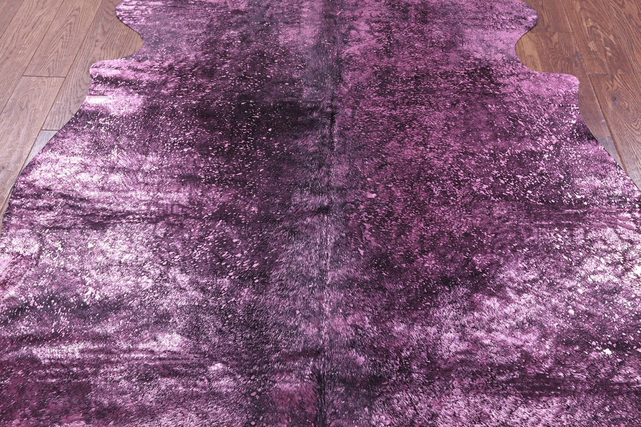 Metallic Natural Cowhide Rug - Large 6'8"H x 6'1"W