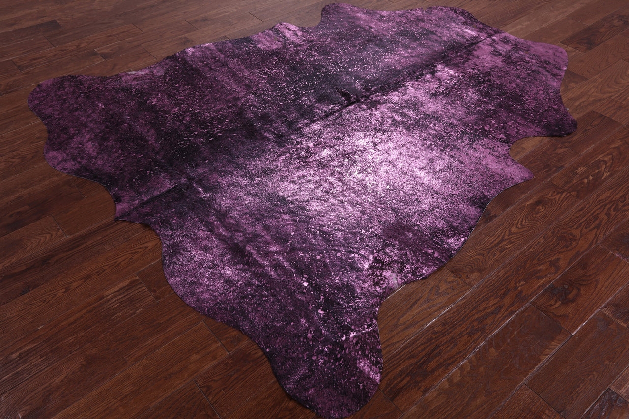 Metallic Natural Cowhide Rug - Large 6'8"H x 6'1"W