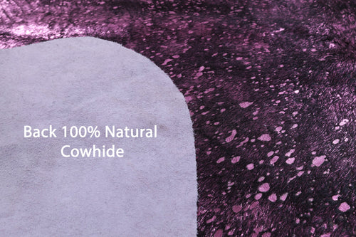 Metallic Natural Cowhide Rug - Large 6'8