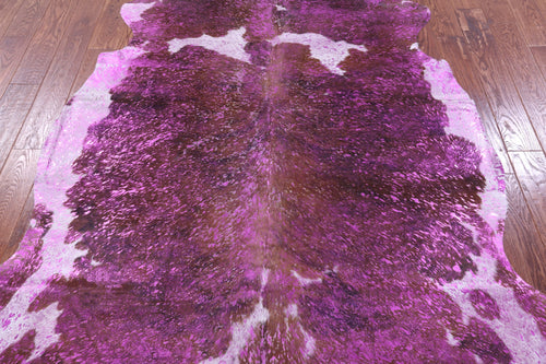 Metallic Natural Cowhide Rug - X-Large 7'4
