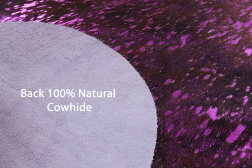 Metallic Natural Cowhide Rug - X-Large 7'4