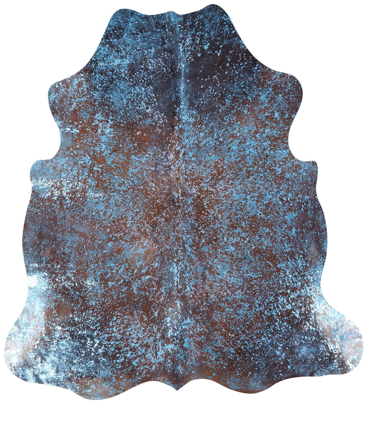 Metallic Natural Cowhide Rug - Large 6'5"H x 6'0"W