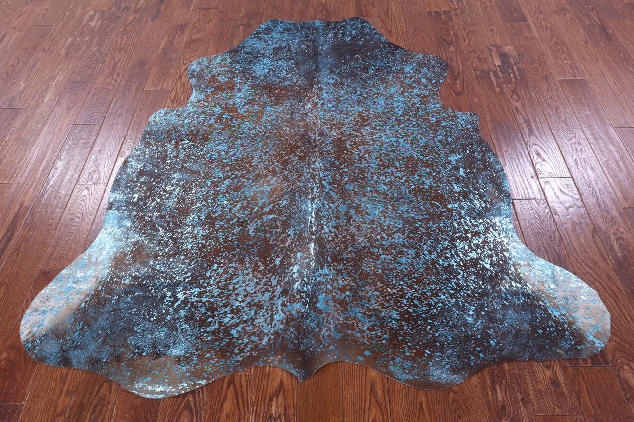 Metallic Natural Cowhide Rug - Large 6'5"H x 6'0"W