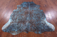 Thumbnail for Metallic Natural Cowhide Rug - Large 6'5