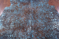 Thumbnail for Metallic Natural Cowhide Rug - Large 6'5