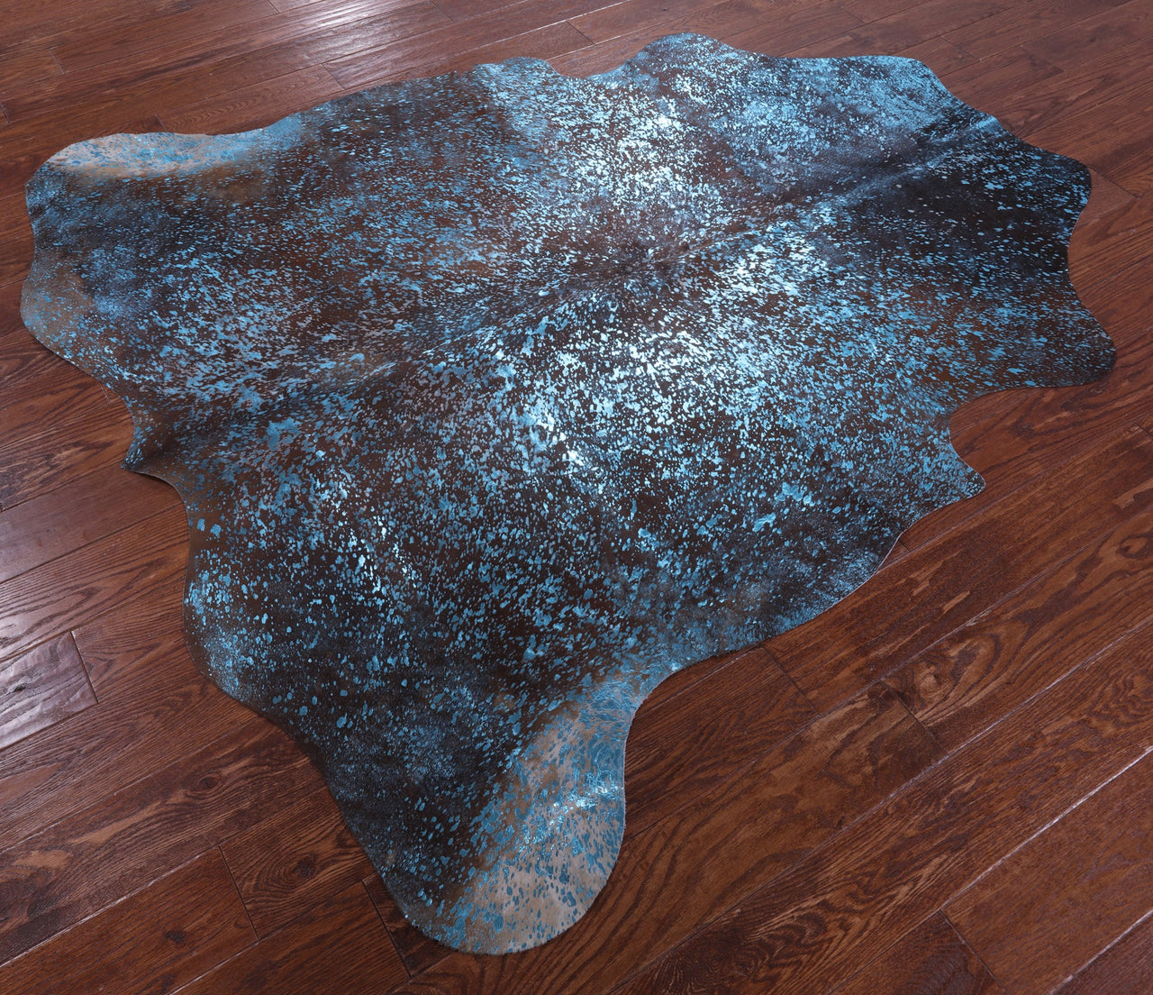 Metallic Natural Cowhide Rug - Large 6'5"H x 6'0"W