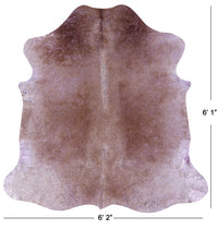 Thumbnail for Metallic Natural Cowhide Rug - Medium 6'1