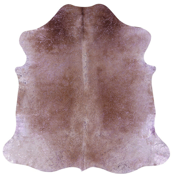 Metallic Natural Cowhide Rug - Medium 6'1"H x 6'2"W