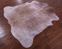 Thumbnail for Metallic Natural Cowhide Rug - Medium 6'1