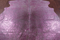 Thumbnail for Metallic Natural Cowhide Rug - XLarge 7'2